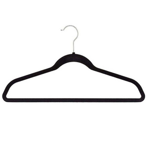 Factory cheap plastic hanger velvet slim black coat coat shirt suit hanger