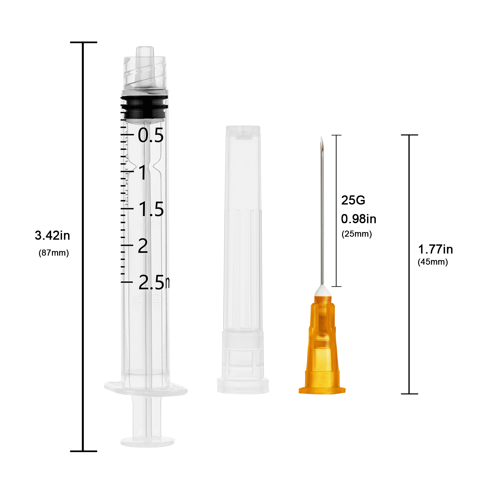 Disposable Syringe 0.5ml Factory Sales 20cc Disposable Syringes Feeding Dental Jello Shot Disposable Syringe 5cc