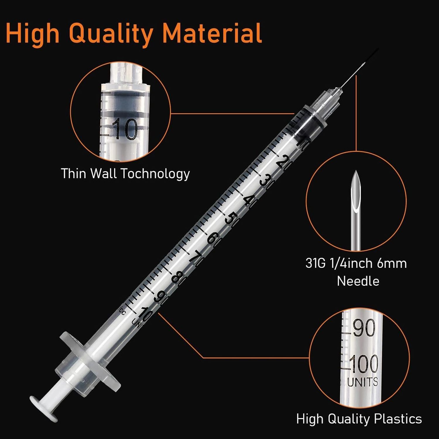 Hot Sale High Quality Sterile Disposable Insulin Pen Needle Insulin Syringe U-40 U-100 For Diabetic