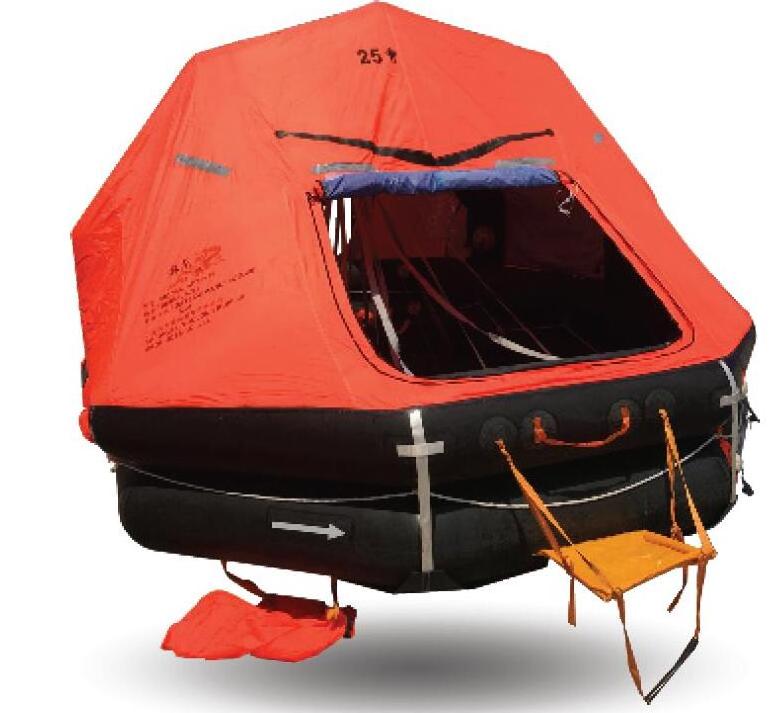 Automatically Self Righting Davit Launched  Inflatable Life Raft KHZD-25 for 15-37 Persons with DNV EC  CCS Certificate