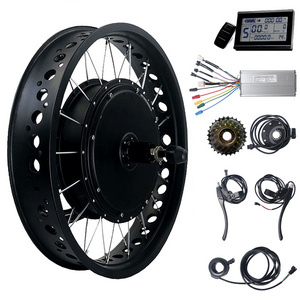 4.0 Tire Ebike Conversion Kit 48V 1500W 20inch 26inch Rear Rotate Wheel Hub Motor Kit For Snow Fat Tire Electric Bike Kit