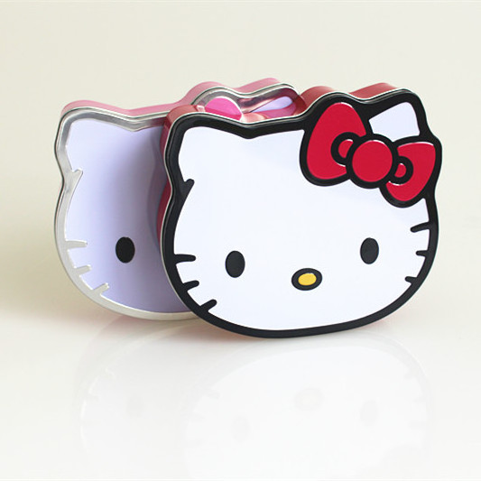 Direct factory sale durable  kitty shape gift tin box with CMYK