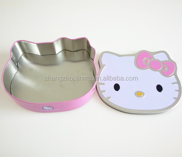 Tin can factory fashion hello kitty cookies tin box manufacturer