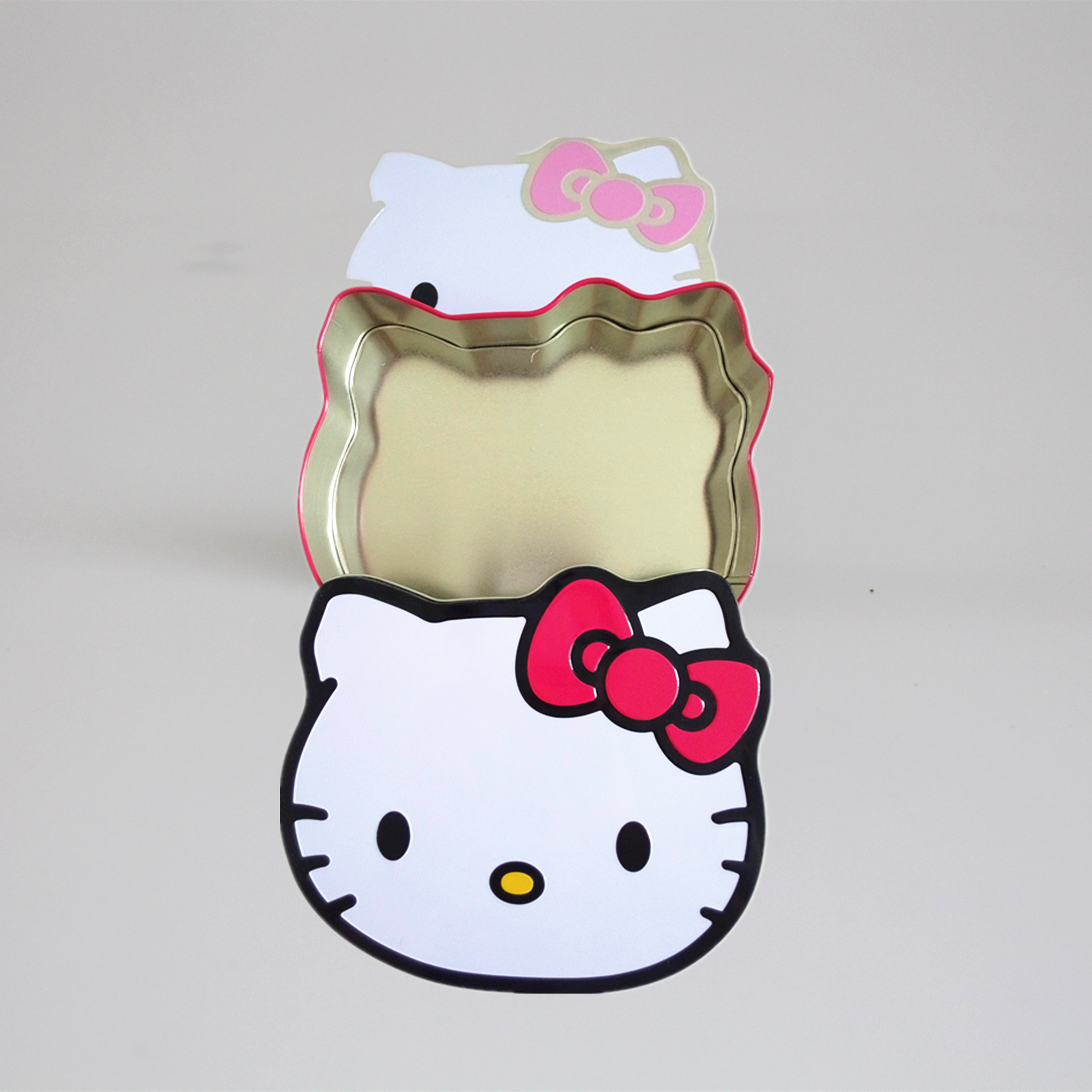 Direct factory sale durable  kitty shape gift tin box with CMYK