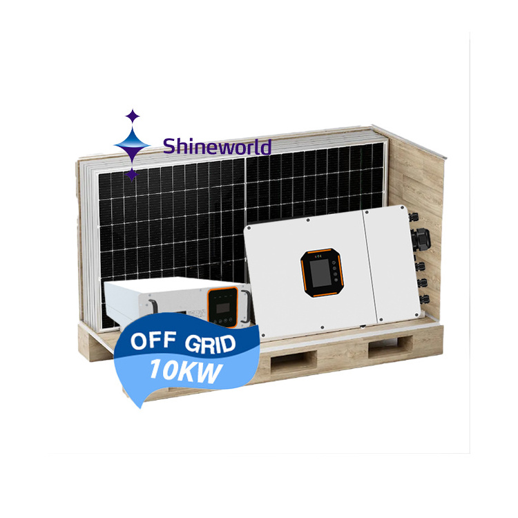 Shineworld HIgh design 10kw Solar lighting System indoor 8kw 5kw Hybrid Solar Energy System Roof Mount Solar Tracking System