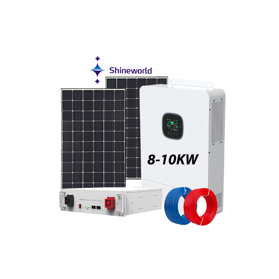 Shineworld Solar System 10kw 5KW Complete Solar Kit Off Grid Solar Panels For Home Solar Energy System 1000w