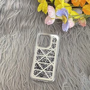 New listing triangle mirror acrylic glitter bling for samsung phone case for A23 4G A14 A34 5G