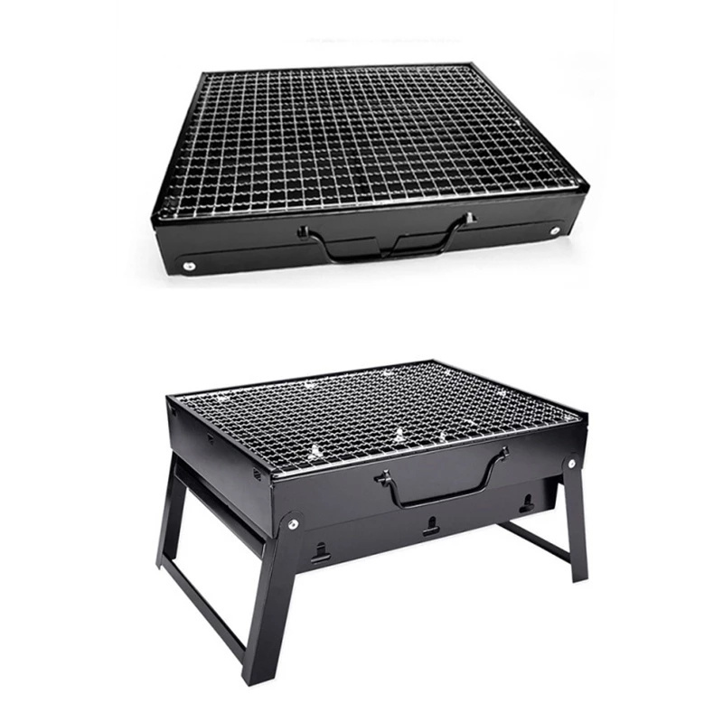 3-5 people Stand Stainless Steel Folding Outdoor camping Portable Charcoal BBQ Grill Foldable Easy Taking barbecue grill