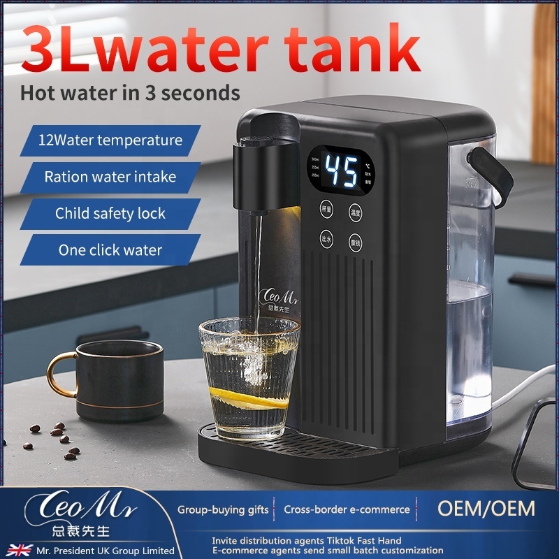 New design mini water dispenser portable instant tea boiler hot water dispenser for travel office home water bottles quick heat