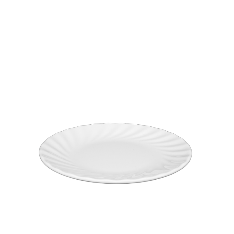 LFGB certified high temperature resistant plastic dining plate white A8 food grade melamine material plastic dining plate