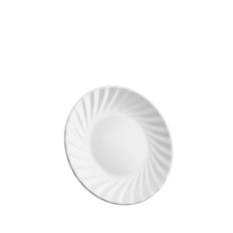 LFGB certified high temperature resistant plastic dining plate white A8 food grade melamine material plastic dining plate