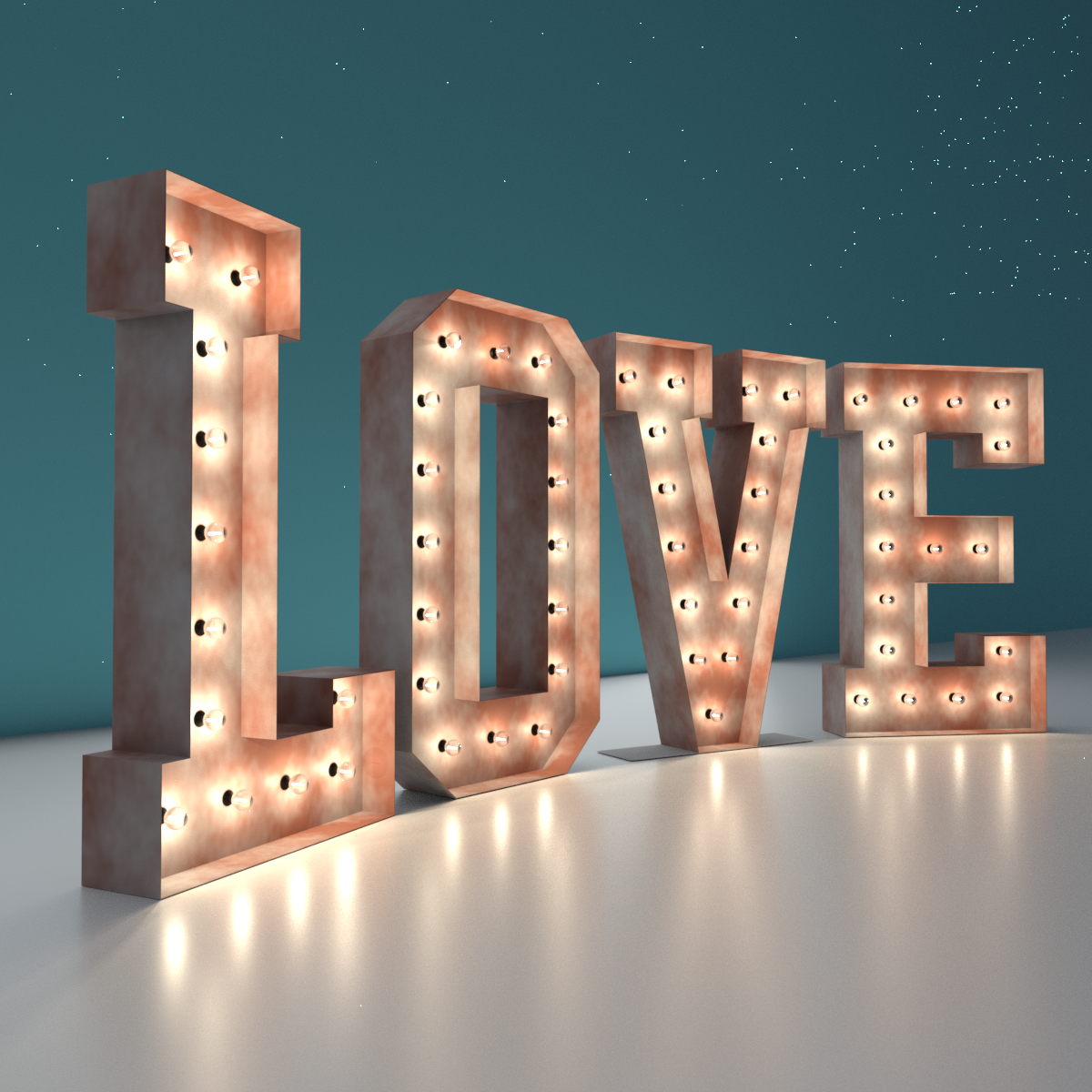 Outdoor Large LED Letters Sign Marquee Light Up Giant Love LED Letters With Bulb For Party Decoration