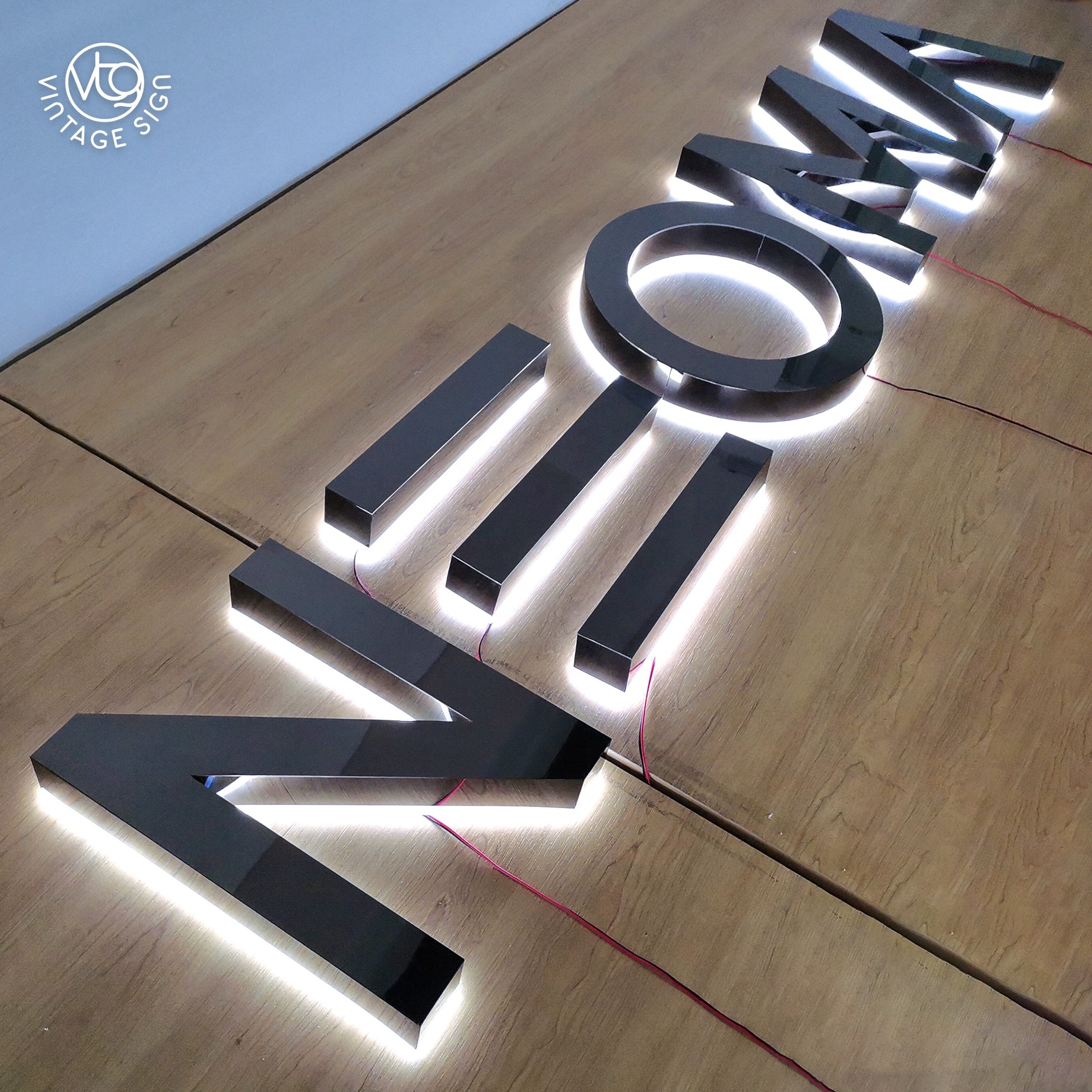 Outdoor Led Illuminated Shop Light Sign Backlit Wall Light 3D Led Business Logo