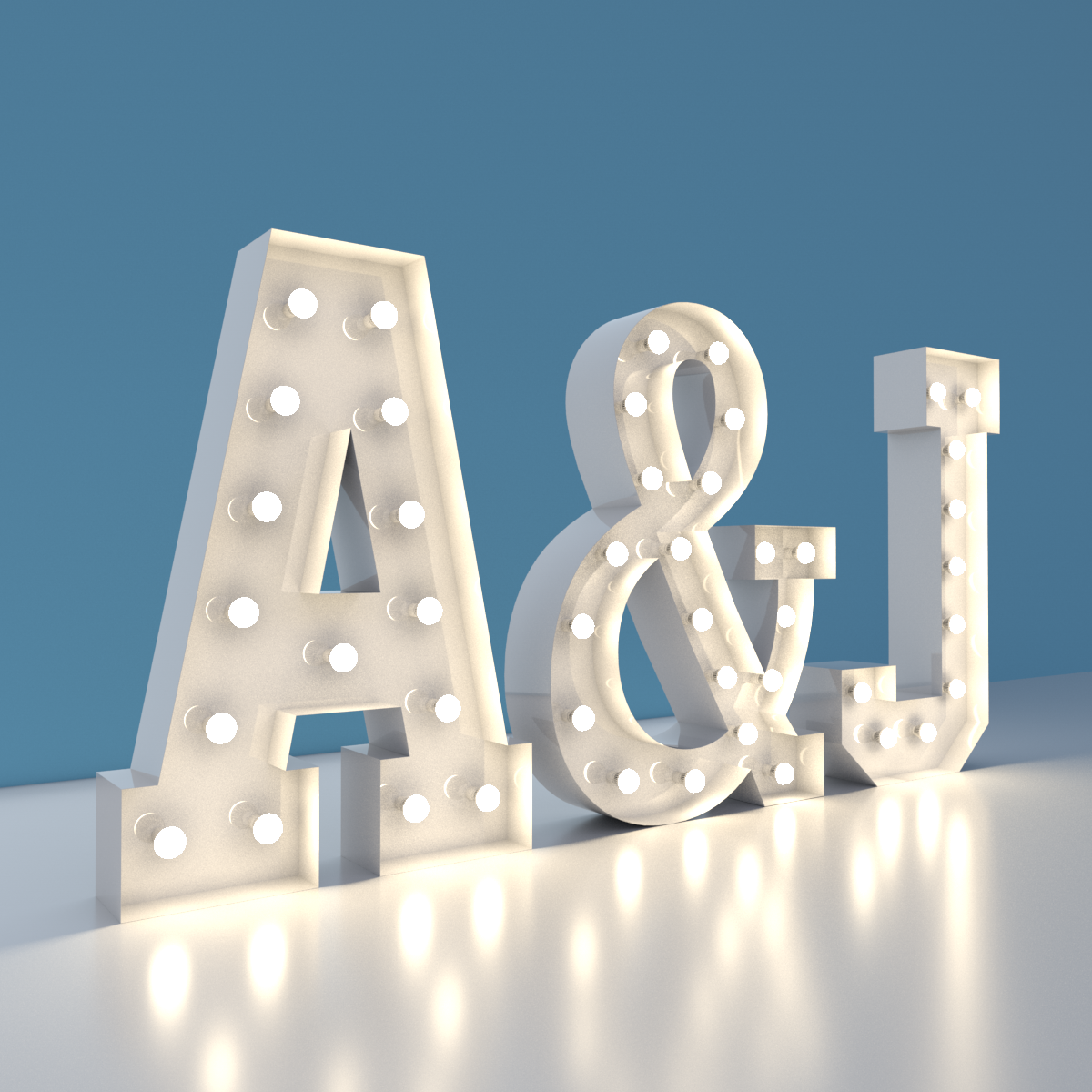 Custom Marquee Wooden Letter Sign Wedding Led Giant Love Letters