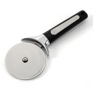 Print On Demand Pizza Cutting Tools Kitchen Accessories Wheel Stainless Steel Rotating Custom Pizza Cutter With Handle Lo