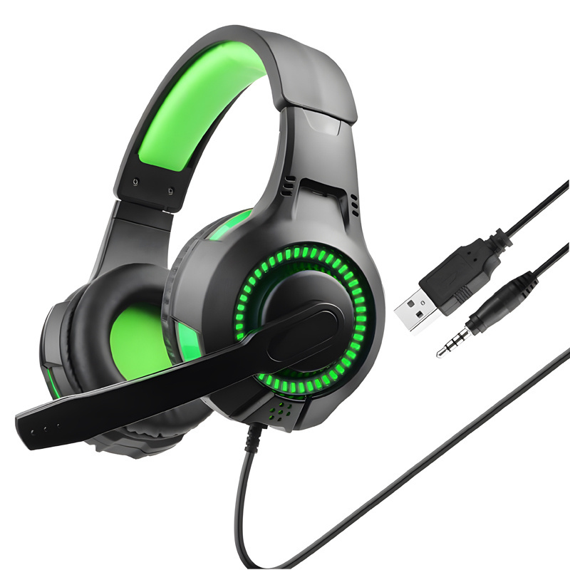 HG32 For Gamer 7.1 Cheap Ps4 Ps5 Mic Bass Earphone Wired With Lights LED Headphone Gaming Headset