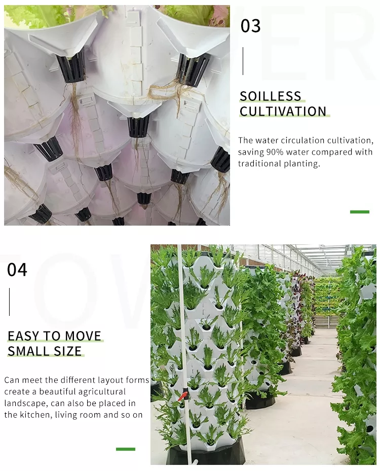 Aeroponic Growing Towers Hydroponics Vertical Garden Systems Hydroponic Systems indoor Pvc Pineapple Planting Type Vertical