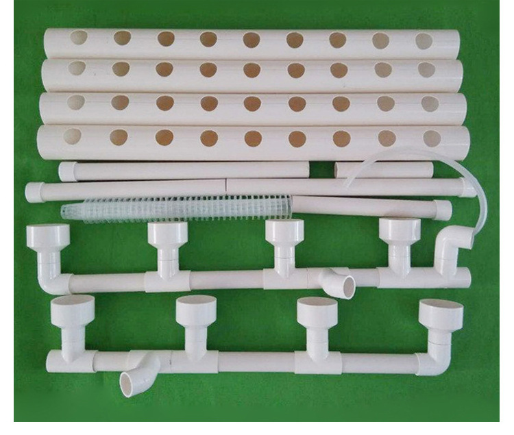 Commercial PVC U Hydroponic Greenhouse Growing System NFT 36holes Pvc Pipe Channel Hydroponic Growing System