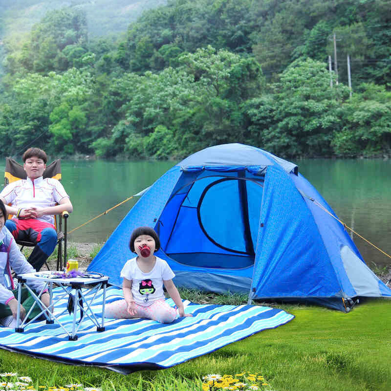 CHANODUG Weather Resistant Double Layer Mosquito Screen Glamping Waterproof Large Luxury Portable Foldable Tent