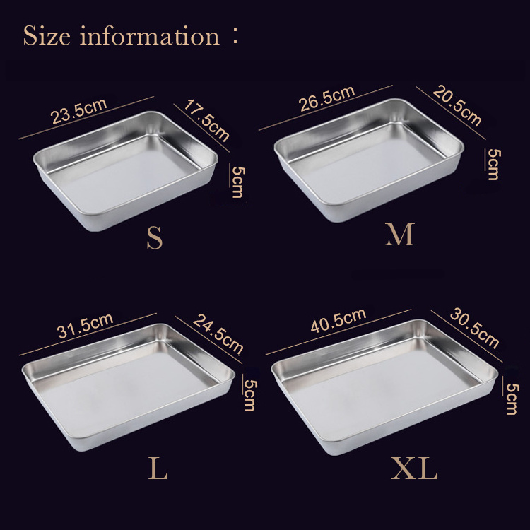 Baking Pans Set Stainless Steel Sheet Cake Pan for Oven Rectangle Bakeware Set for Lasagna Casserole Cookie Dishwasher Safe