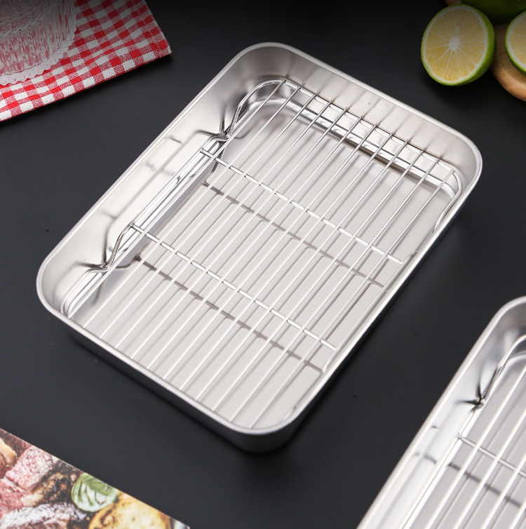 Baking Pans Set Stainless Steel Sheet Cake Pan for Oven Rectangle Bakeware Set for Lasagna Casserole Cookie Dishwasher Safe