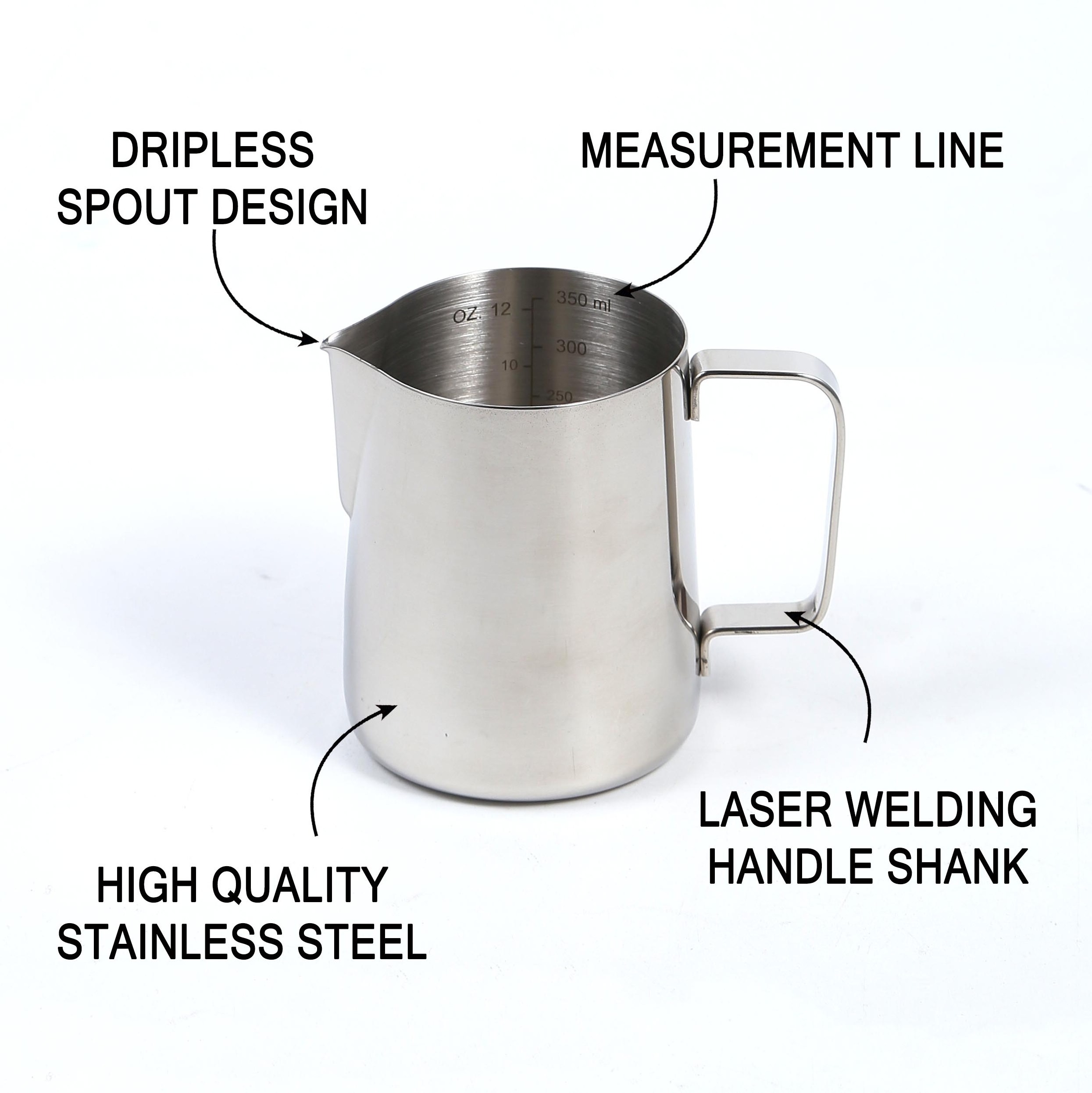 Stainless steel coffee cappuccino latte art espresso cream cup polished milk steam jugs coffee milk pitcher