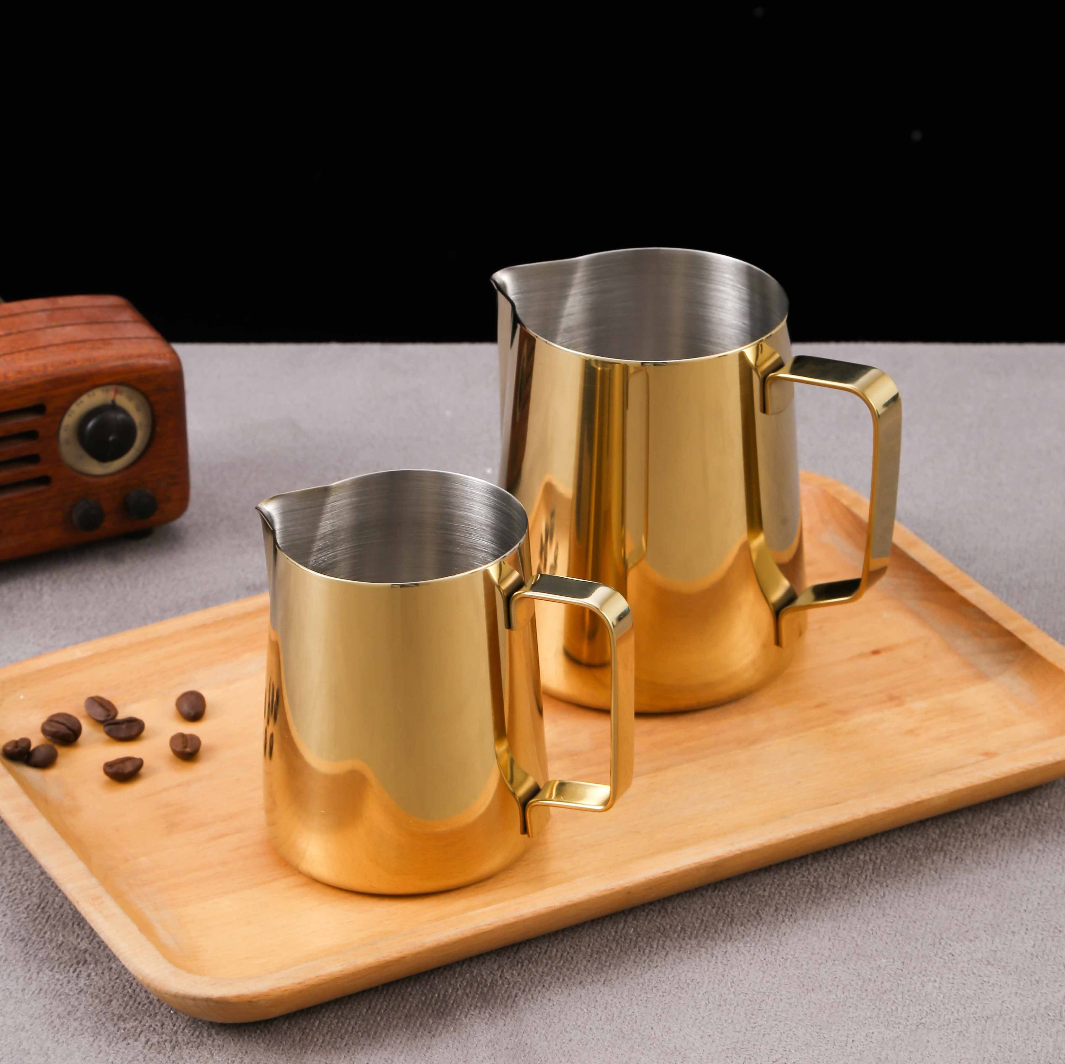 Stainless steel coffee cappuccino latte art espresso cream cup polished milk steam jugs coffee milk pitcher