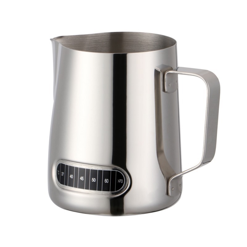 Temperature Display Coffee Milk Frothing Pitcher 304 Stainless Steel Coffee Pot 600ml Milk Frothing Jugs