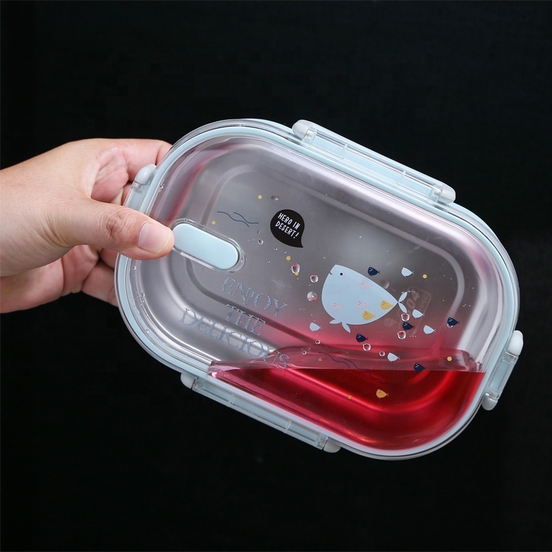 304 Stainless Steel Airtight Food Container Kids Bento Box With Compartments Stackable  Bento Lunch Box