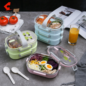 304 Stainless Steel Airtight Food Container Kids Bento Box With Compartments Stackable  Bento Lunch Box