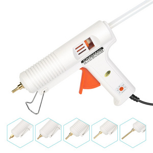 150W Long Copper Nozzle Tip 10pcs Glue Gun Sticks 11mm Adjustable Temperature Hot Melt Glue Gun