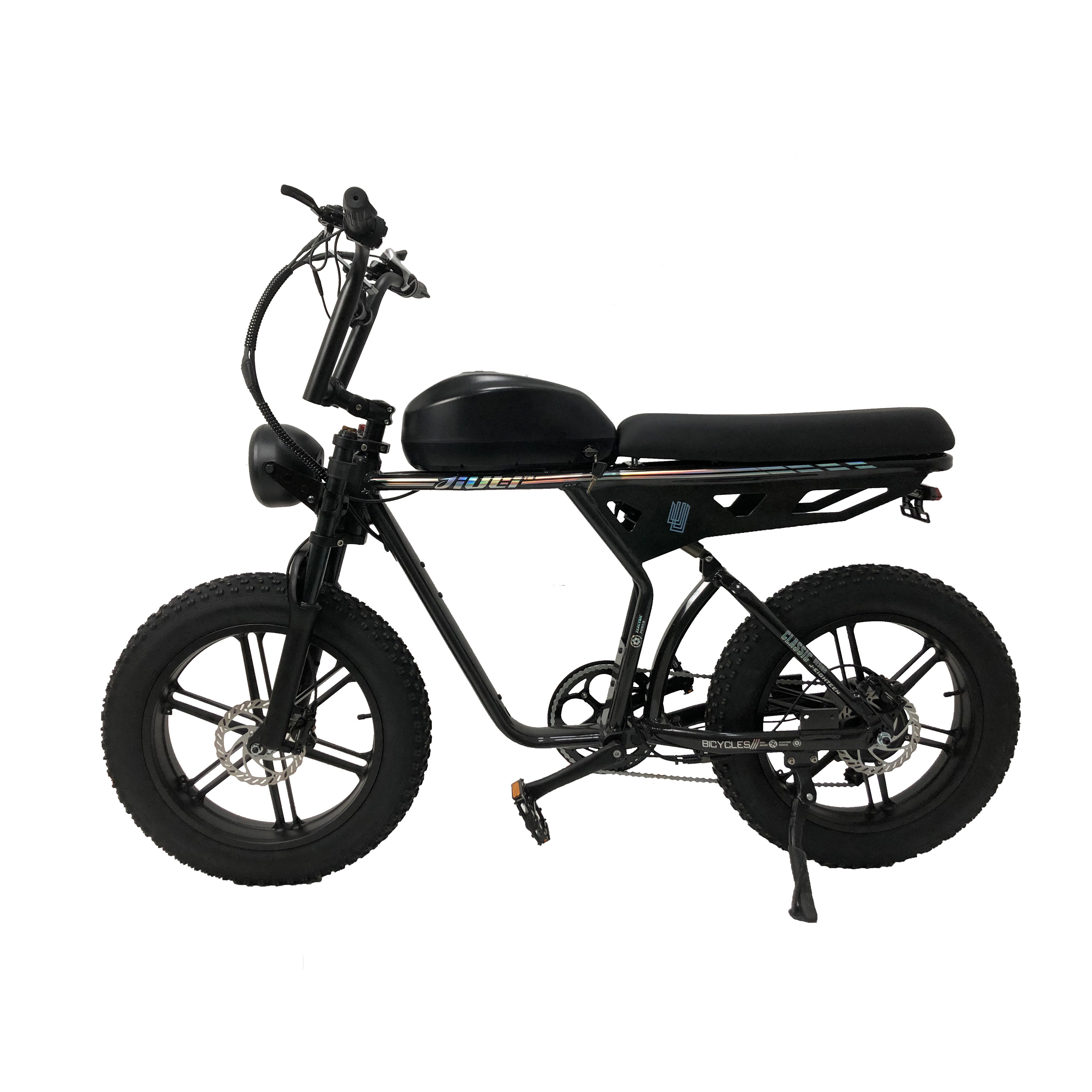 2 Seater 20 Inch 750w 1000w Super Ebike 73 Electric Fat Tire Mountain Bike Full Suspension Land Cruiser Ebike Beach Cruiser Bike