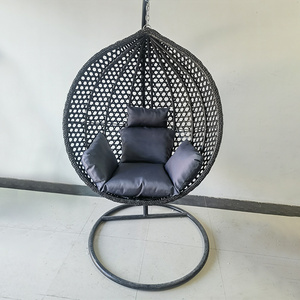 Outdoor Furniture Patio Swings Hanging Egg Swing cocoons Chair with Metal Stand Indoor Wicker Rattan Garden hanging chair