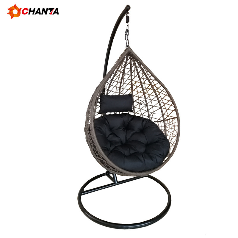 Cheap price indoor outdoor modern hanging swing chair bamboo patio rattan wicker egg swing clear chair