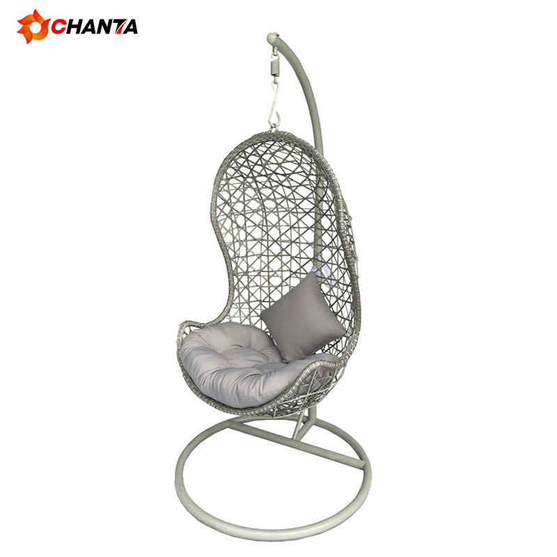 Cheap price indoor outdoor modern hanging swing chair bamboo patio rattan wicker egg swing clear chair