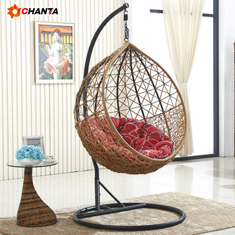 modern outdoor furniture garden hanging rattan swing chair double soft wicker patio egg swings chairs