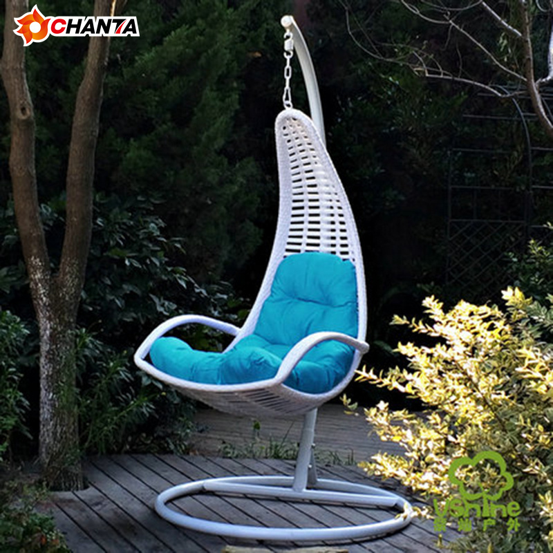 modern outdoor furniture garden hanging rattan swing chair double soft wicker patio egg swings chairs