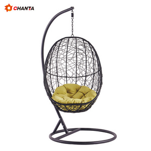 Porch Patio Steel Hanging Swing Chair Hammock With Stand For Indoor Outdoor Use