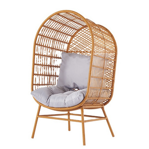 Outdoor Hanging Rattan Egg Chair Double Hammock Swing Chair With Stand