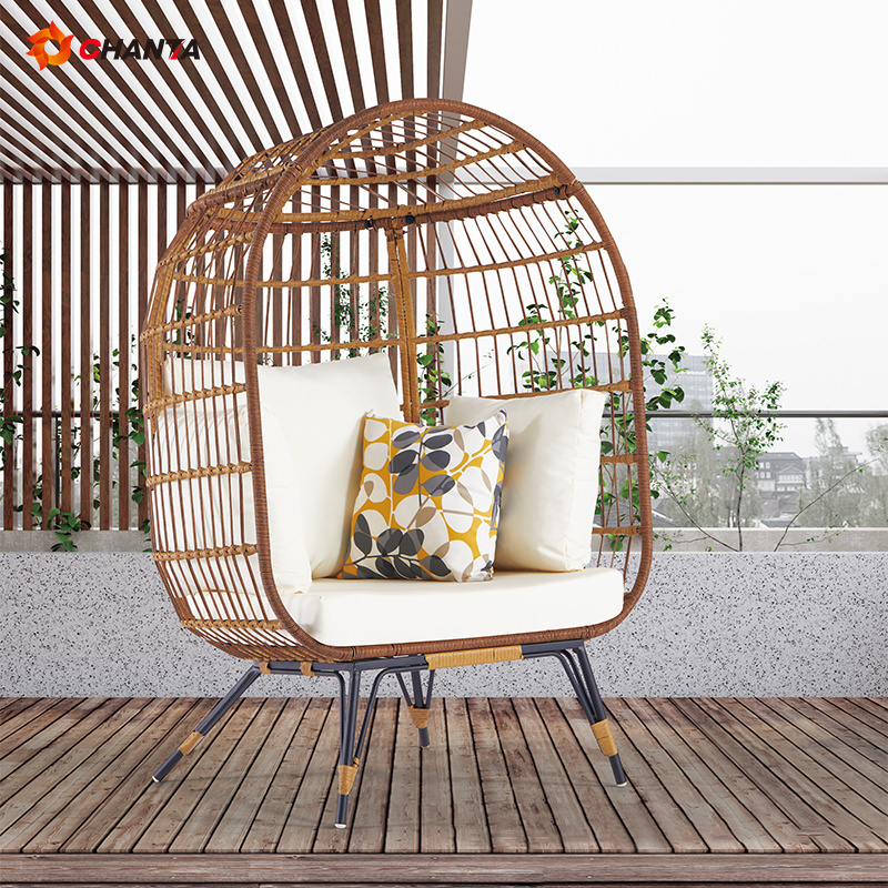 Egg Design Modern Hanging Swing Garden Single Swing Seat Chairs For Patio