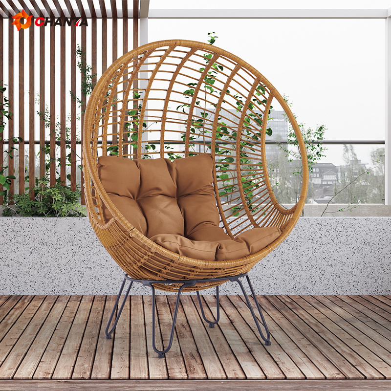 Egg Design Modern Hanging Swing Garden Single Swing Seat Chairs For Patio