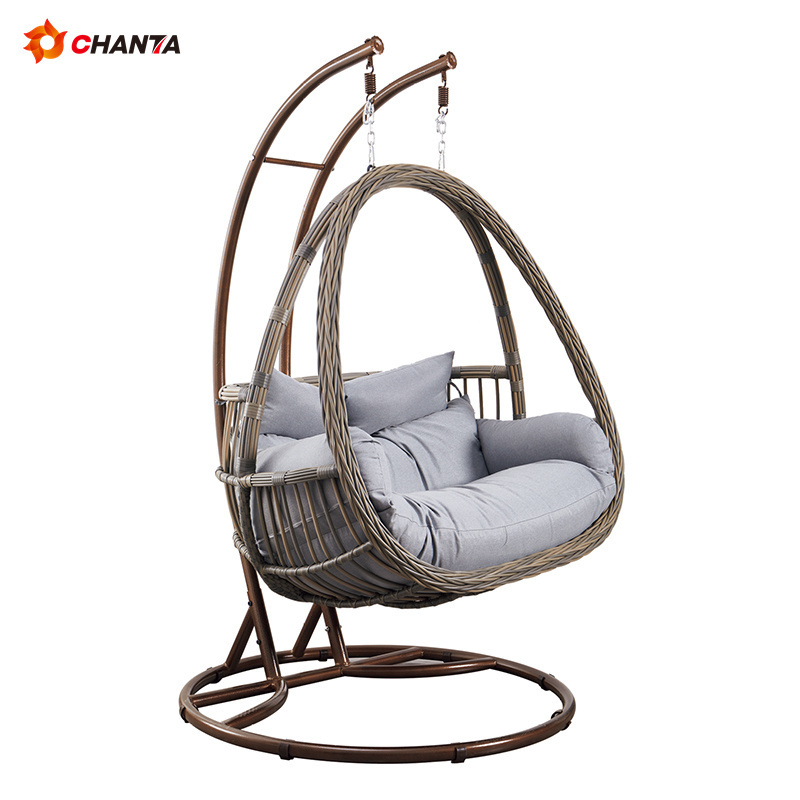 Wholesale Classic 2 Seater Cushioned Canopy Swing Chair For Patio