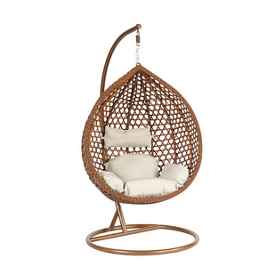 Chanta PE Rattan Metal Stand Patio Hanging Swing Egg Chair Garden Outdoor Wicker Cocoon