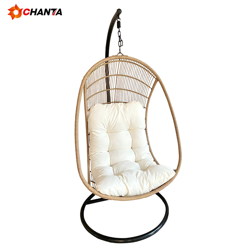 2024 NEW Product !!Outdoor Egg Swing Chair Hanging Rattan Garden Outdoor Furniture Hanging Patio Swing Chair With Stand