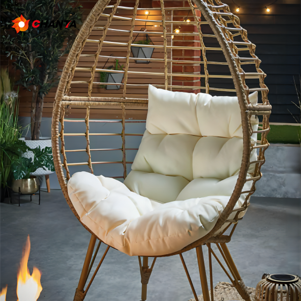 2024 new style Industrial hot welcomed rattan chair Outdoor Garden Woven rattan chair