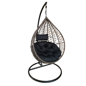 Egg chair swing with stand cushion rattan with legs ball half wicker kids adult size chair swing rattan hanging egg chair