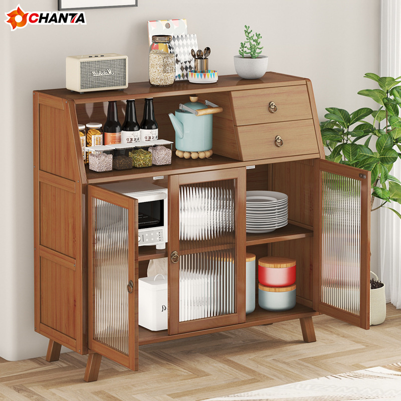 Eco-friendly High Quality Natural Kitchenware Living Room Cabinets Kitchen Cabinets Cupboards