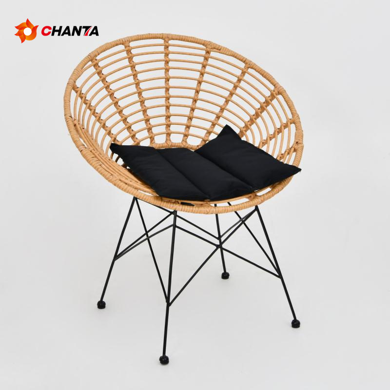 2024 new style Industrial hot welcomed rattan chair Outdoor Garden Woven rattan chair