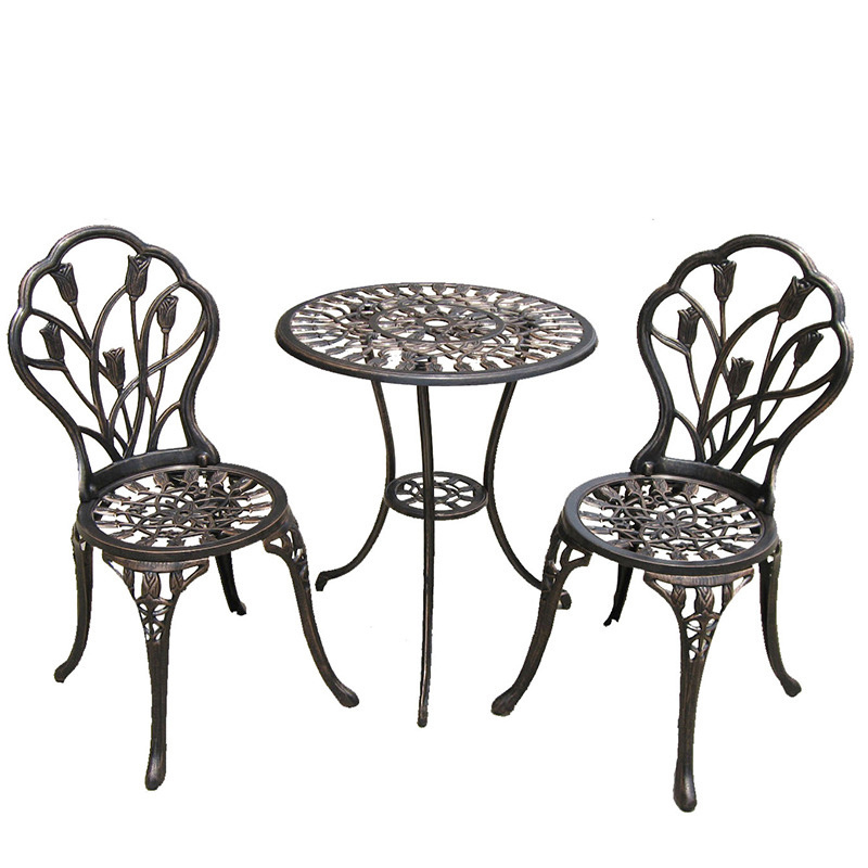 courtyard outdoor garden open-air European leisure iron furniture balcony table and chair combination