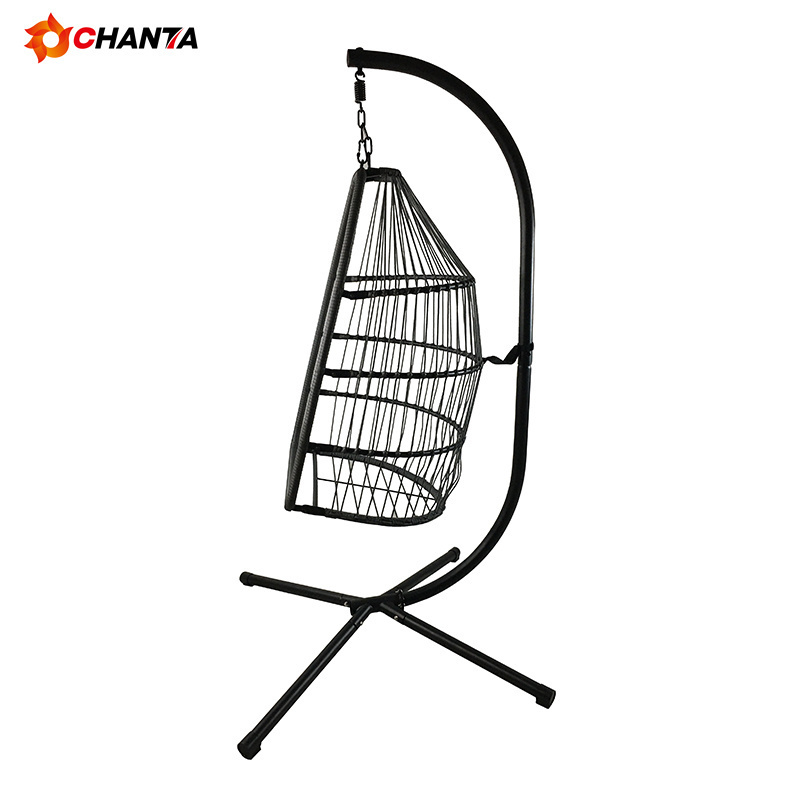 2024 NEW Product !!Outdoor Egg Swing Chair Hanging Rattan Garden Outdoor Furniture Hanging Patio Swing Chair With Stand